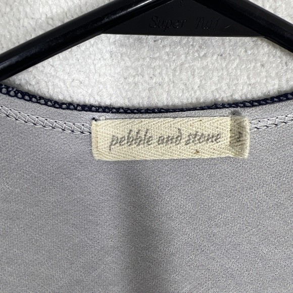 Pebble and Stone Open Front Layered Cardigan Womens Small Navy Blue - Picture 5 of 11